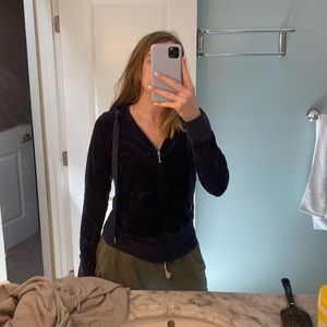Juicy Couture Velour Zip Up Jacket